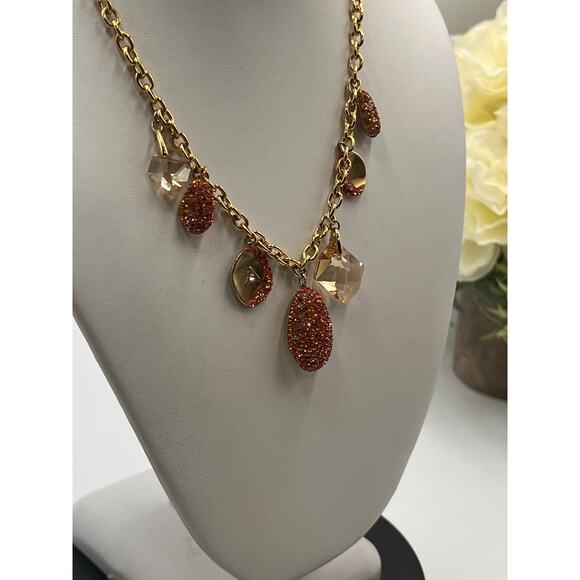 Swarovski Swan The Elements Fire Element Fall Multicolored Mixed Metal Necklace - Picture 5 of 9